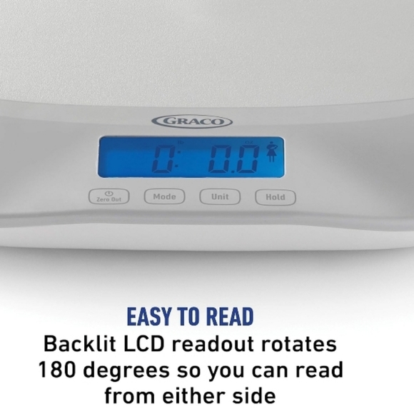 GRACO DIGITAL LCD SCALE Up To 220lbs W Removable Tray Baby, Child Or PET SCALE - Picture 3 of 6